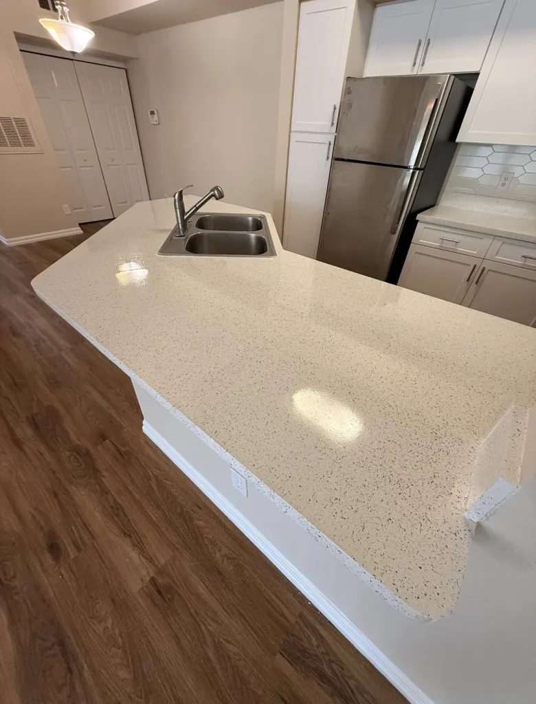 Countertop refinishing by Narbra Maintenance Inc