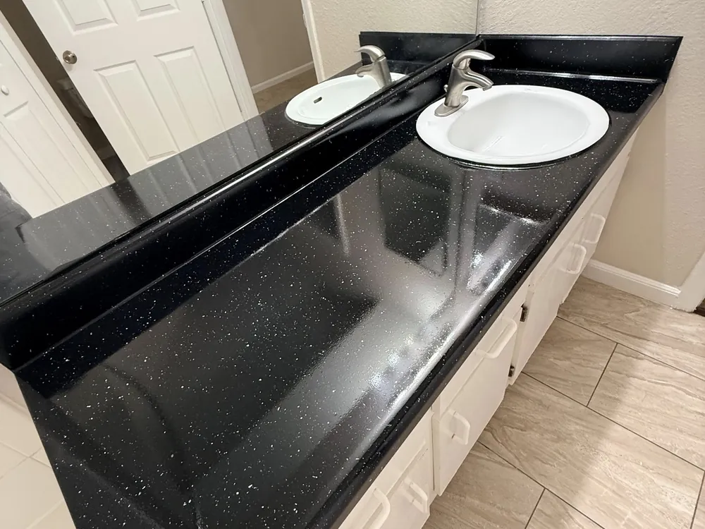 Vanity refinishing by Narbra Maintenance Inc